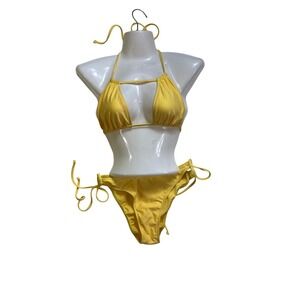 Yellow Bikini X-Large Sexy Swimwear Bathing Suit Fashion Nova Beach Pool Y2K hot